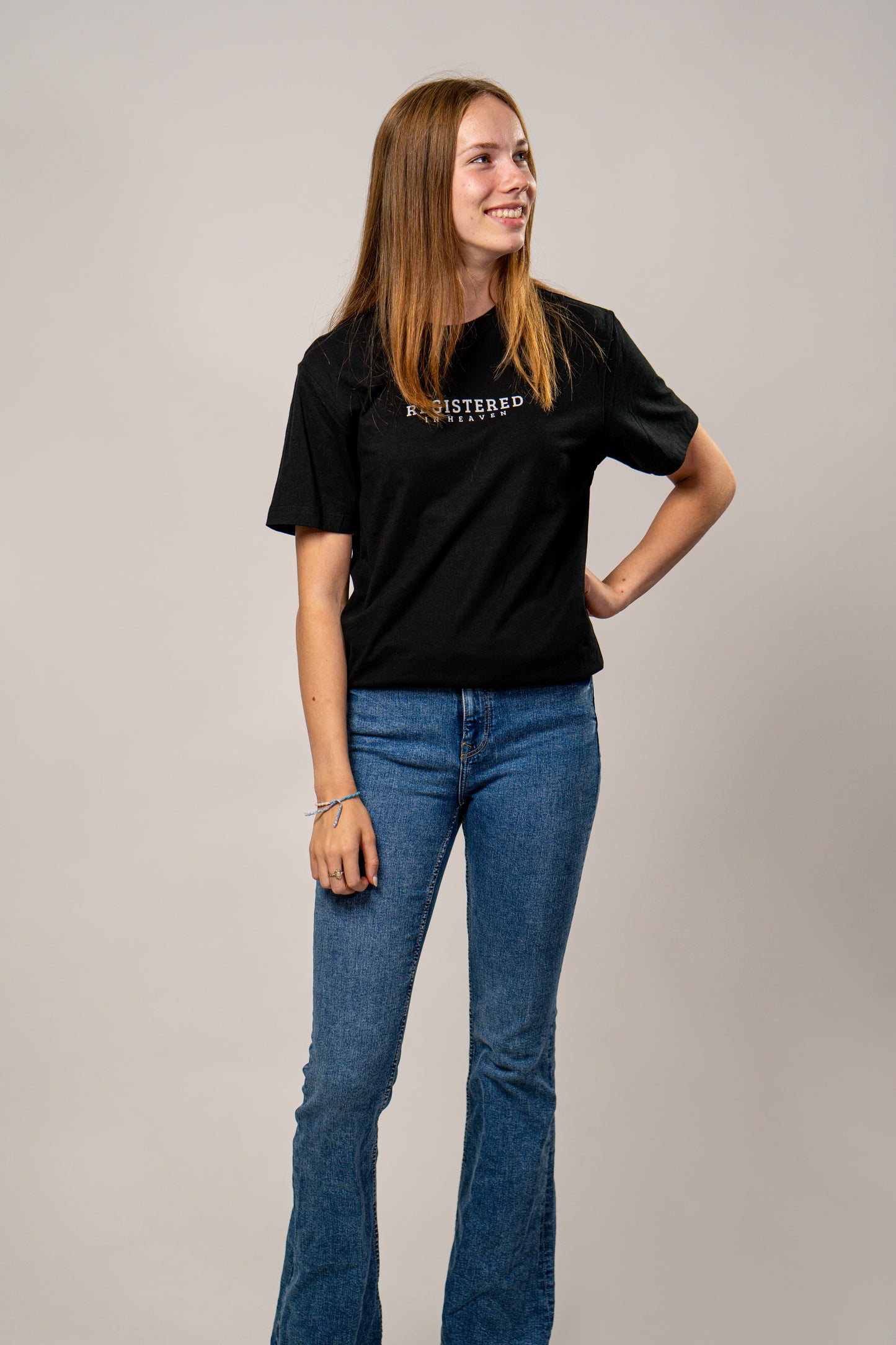 Registered in Heaven • T-Shirt mit Samt Effekt