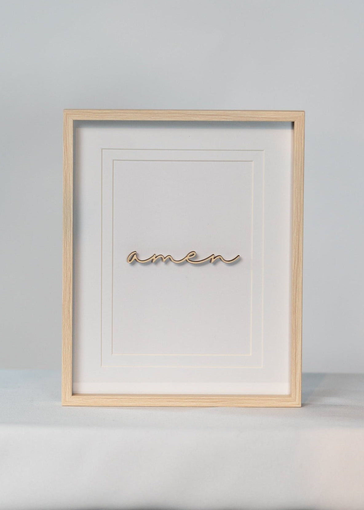 Amen • Bilderrahmen mit Holzschrift