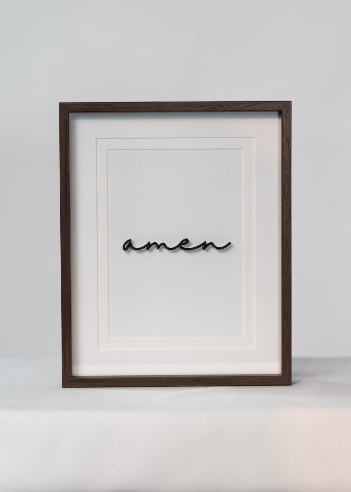 Amen • Bilderrahmen mit Holzschrift