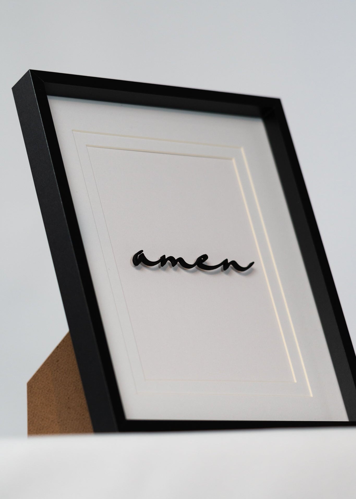 Amen • Bilderrahmen mit Holzschrift