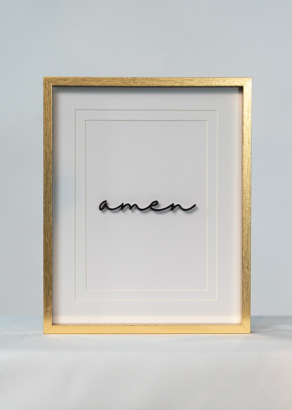 Amen • Bilderrahmen mit Holzschrift