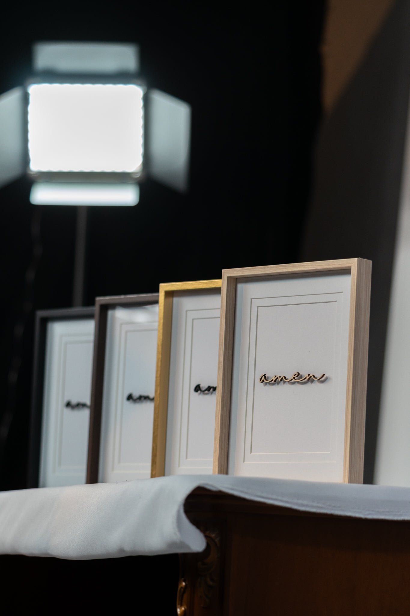 Amen • Bilderrahmen mit Holzschrift
